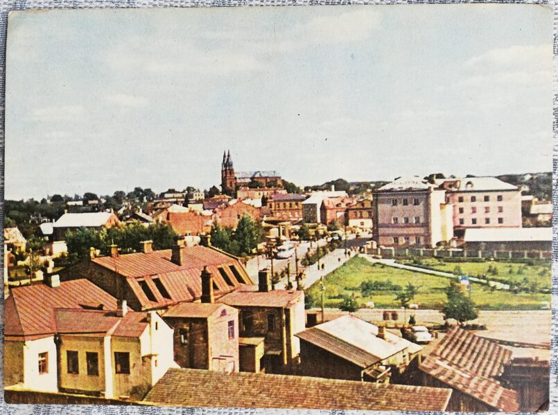 Rēzekne 1968 Skats uz Rēzeknes pilsētu 14x10 cm pastkarte  