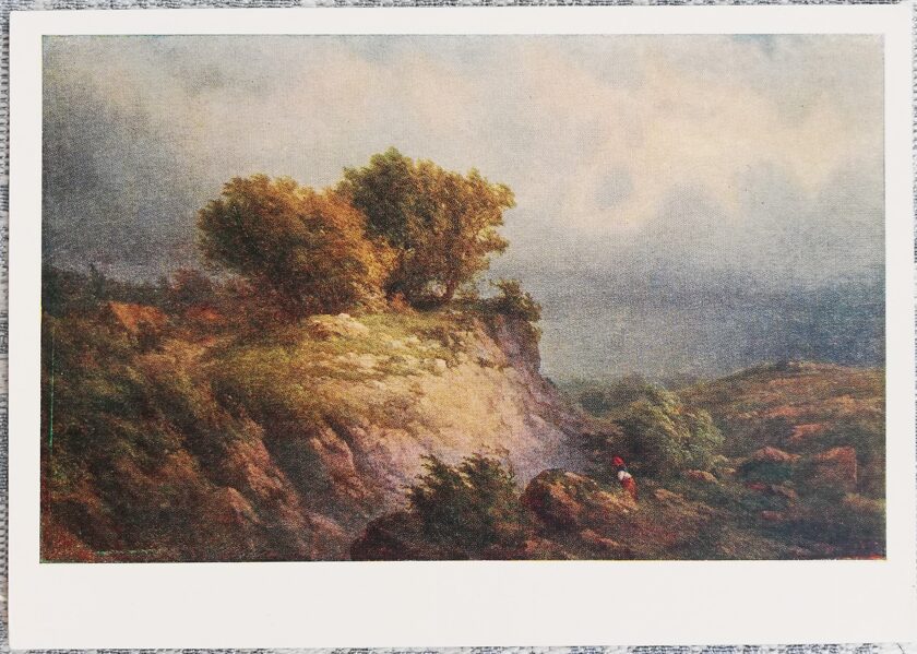 Pāvels Džogins 1959 "Vētra" 15x10,5 cm PSRS mākslas pastkarte  