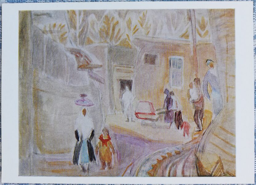 Marina Mironova 1978 Isfara 15x10,5 cm PSRS mākslas pastkarte  