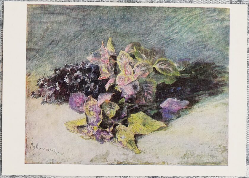 Isaac Levitan 1986 Flowers 15x10.5 cm USSR postcard  