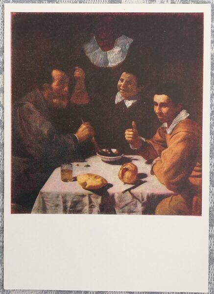 Djego Velaskess 1960 Brokastis 10,5x15 cm PSRS pastkarte Ermitāža   