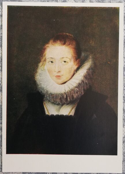 Rubenss 1960 Kambarnieces portrets 10,5x15 cm PSRS pastkarte Ermitāža  