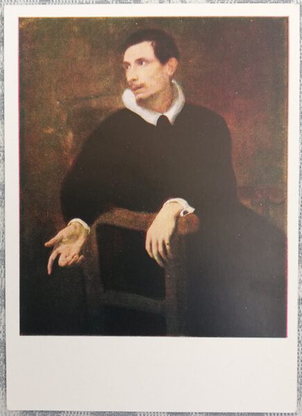 Van Diks 1960 Vīrieša portrets 10,5x15 cm pastkarte PSRS Ermitāža  