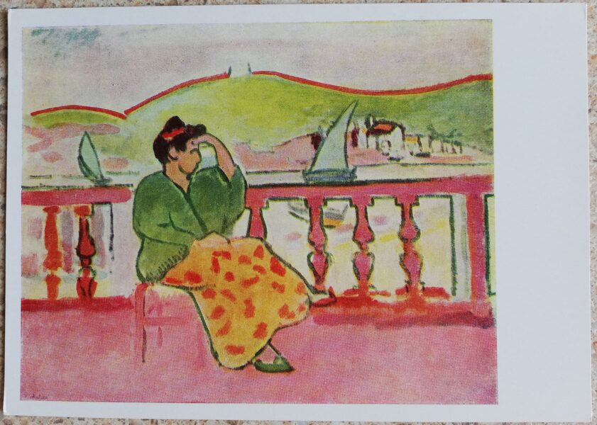 Anrī Matiss 1960 Venēcija. Skats no terases 15x10,5 cm PSRS pastkarte  