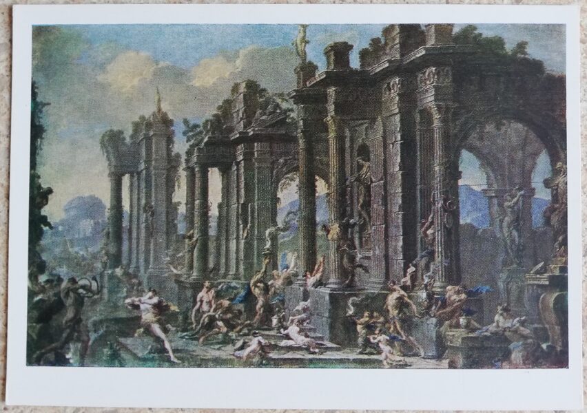 Alesandro Maņjasko 1960 Orģija 15x10,5 cm PSRS pastkarte   