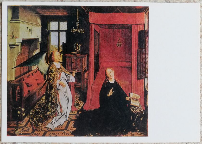 Rožjē van der Veidens 1973 Pasludināšanas 15x10,5 cm PSRS pastkarte   