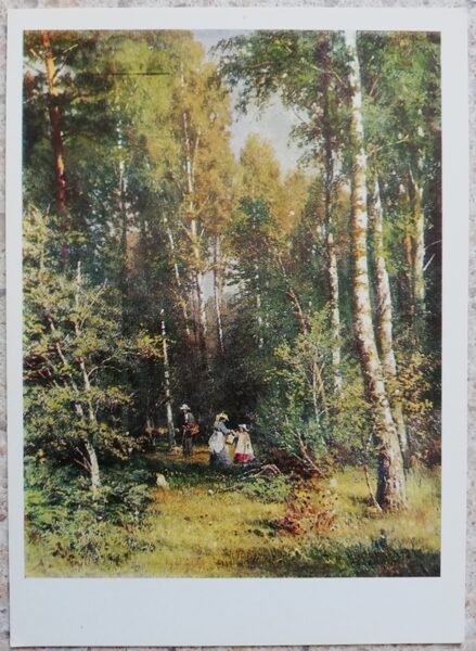 Ivans Šiškins 1980 Bērzu birzs 10,5x15 cm PSRS pastkarte  