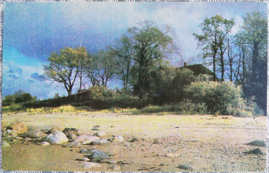 Pidas 1975 Place of life and work of the painter and graphic artist Theodors Uders 14x9 cm Latvian postcard  