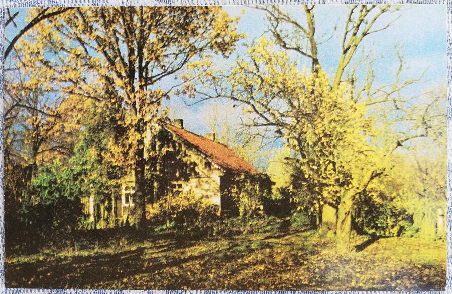 Zileni 1975 People's Artist of the LSSR was born here painter Gederts Elias 14x9 cm Latvian postcard  