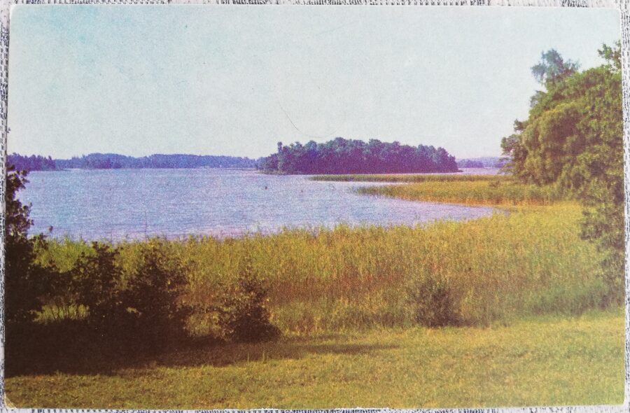 Lake Ežezers 1973 Latvian postcard 14x9 cm  