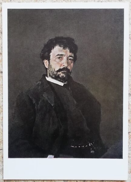 Valentīns Serovs 1966 Itāļu dziedātāja Andželo Masīni portrets 10,5x15 cm PSRS pastkarte  