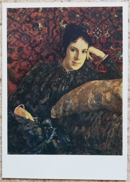 Valentīns Serovs 1962 E. N. Čokolovas portrets 10,5x15 cm PSRS pastkarte  