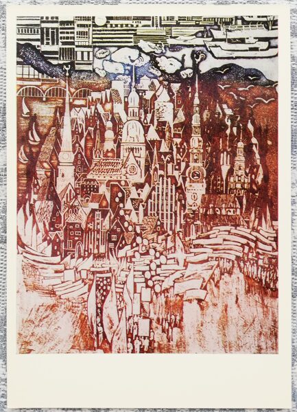 Aleksandrs Dembo 1972 Maijs 10,5x15 cm mākslas pastkarte PSRS  