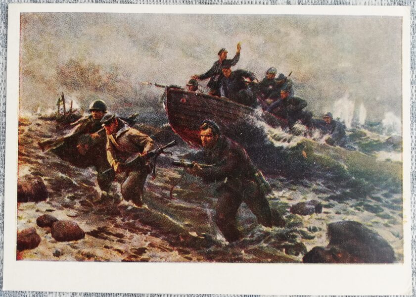 Chernomortsy 1956 Viktor Puzyrkov 15x10.5 cm postcard Ukraine  