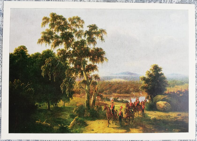 Grigorijs Čerņecovs 1983 Skats ap Sanktpēterburgu 15x10,5 cm PSRS mākslas pastkarte  