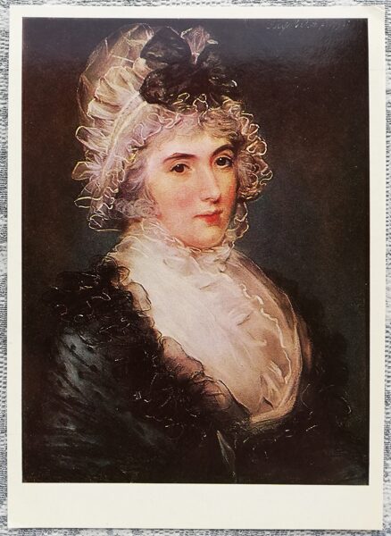 Džons Rasels 1983 Dženetas Griselas Kumingas portrets 10,5x15 cm PSRS mākslas pastkarte  