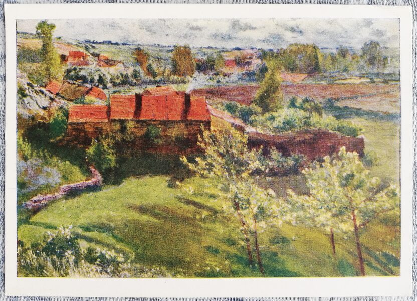Antoņins Slavičeks 1955 Jūnija diena 15x10,5 cm PSRS mākslas pastkarte  