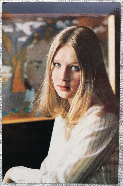 Дарья Михайлова 1984 актриса фото фильмы 9x14 см открытка СССР   