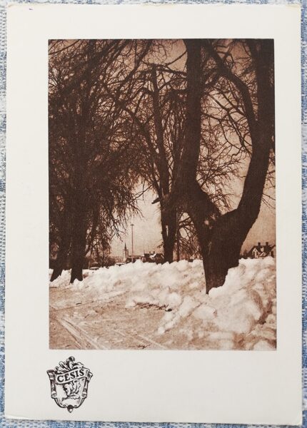 Pilsētas nomale 1958 Cēsis Latvija 10,5x15 cm PSRS pastkarte    