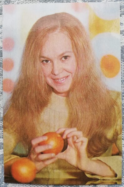 Olga Soshnikova 1977 actress photo films 9x14 cm USSR postcard  