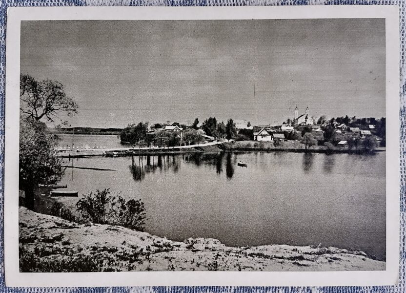 Zarasai - the capital of the region of lakes 1963 Zarasai 15 x 10.5 cm Lithuanian postcard  