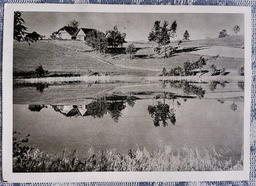 In the vicinity of Stialmuzhe 1963 Zarasai 15 x 10.5 cm Lithuanian postcard   