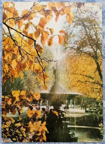 Kirova parks 1968 Rīga 14x10 cm pastkarte Latvija  