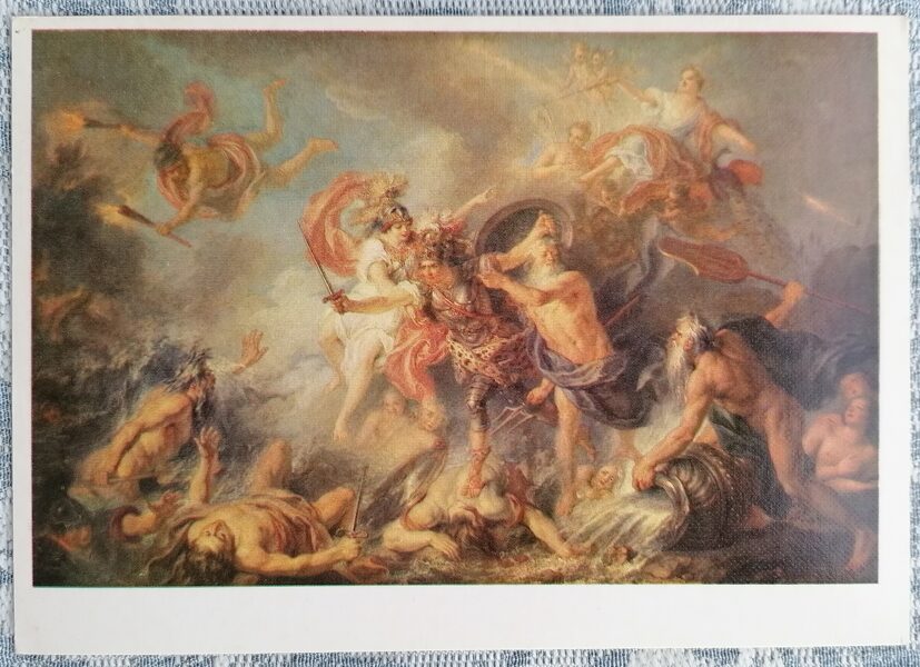 Čārlzs Antuāns Koipels 1986 Ahileja dusmas 15x10,5 cm PSRS pastkarte   