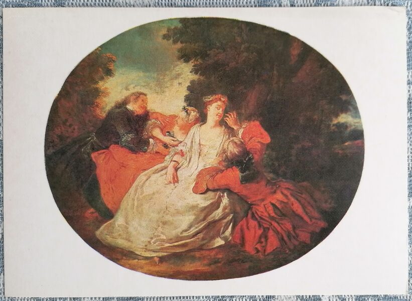 Žans Fransuā de Truā 1986 Aina parkā 15x10,5 cm PSRS pastkarte  