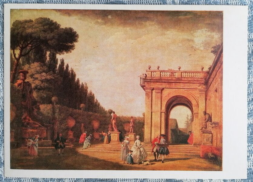 Klods Džozefs Vernets 1986 Skats Ludovisi parkā Romā 15x10,5 cm PSRS pastkarte  