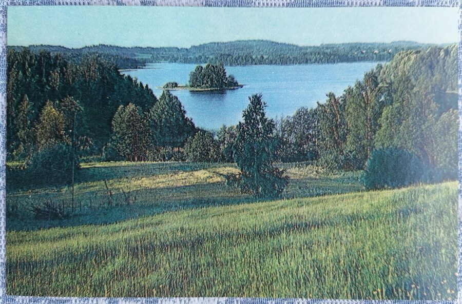 Kakishu Ezers 1987 Latvia 14x9 cm view postcard  