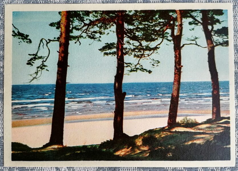 Pludmale 1962 Jūrmala 15x10,5 cm pastkarte Latvija 