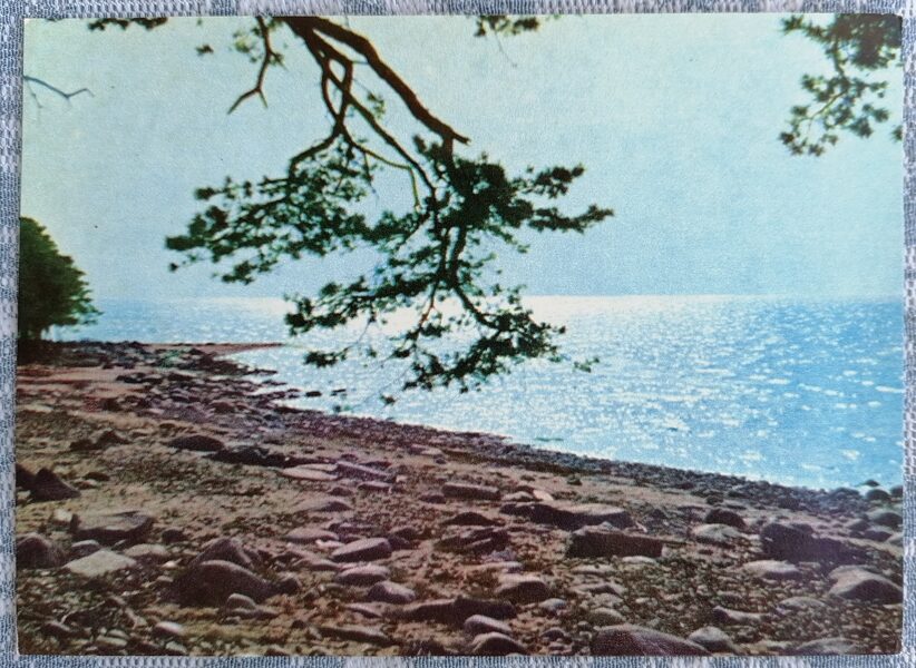 Jūra pie Skultes 1968 Vidzemes Jūrmala 14x10 cm pastkarte Latvija  