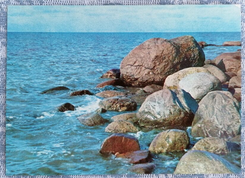 Jūra pie Salacgrīvas 1968 Vidzemes Jūrmala 14x10 cm pastkarte Latvija  