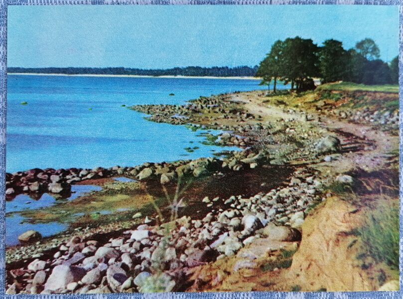 Jūra pie Tūjas 1968 Vidzemes Jūrmala 14x10 cm pastkarte Latvija  