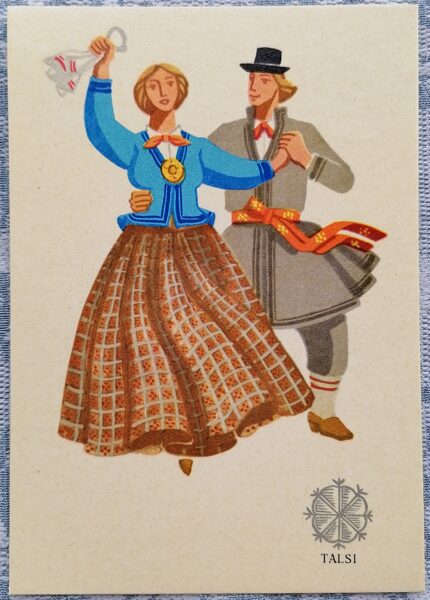 Talsi 1969 Tautastērps 10,5x14,5 cm pastkarte Latvija  
