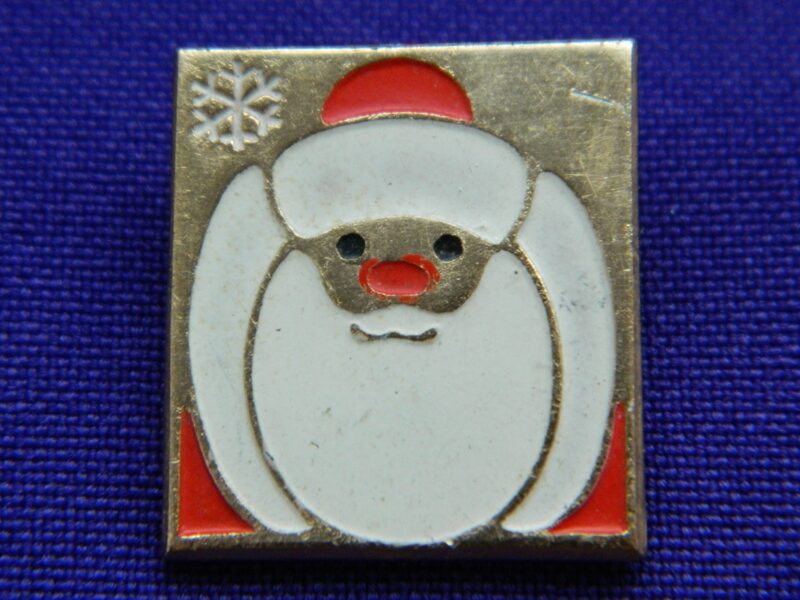 New Year's badge "Santa Claus". Souvenir of the times of the USSR.