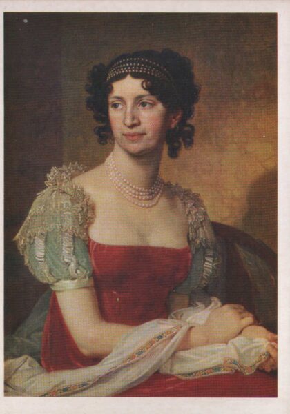 Vladimir Borovikovsky 1982 "Portrait of Margarita Ivanovna Dolgorukaya" art postcard 10.5x15 cm